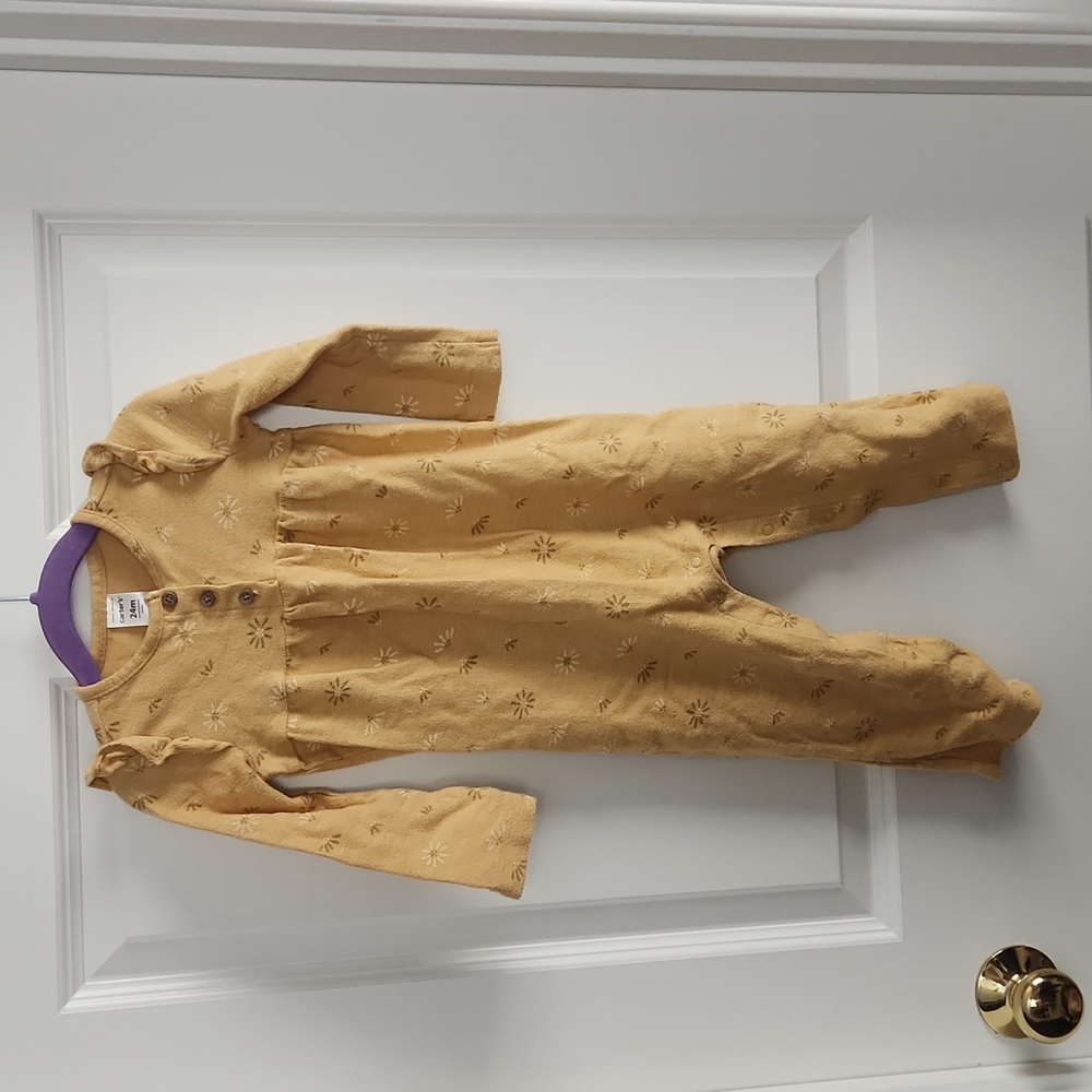 Carter's Mustard Yellow Long Sleeve Romper